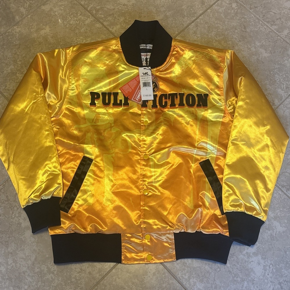 Pulp Fiction Men's Headgear Classics Embroidered Bad Mother - Satin Bomber Large
